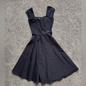 Stop Staring Black Fit and Flare Dress